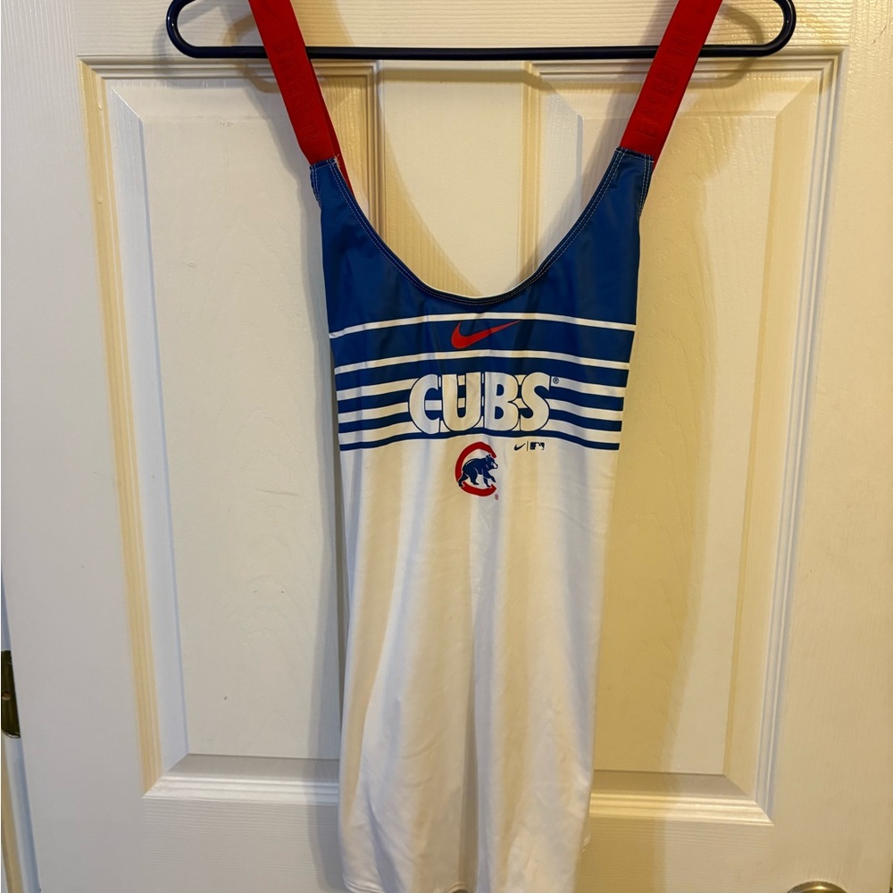 Nike Cubs Women's Striped Tank Top - Blue, White, Red